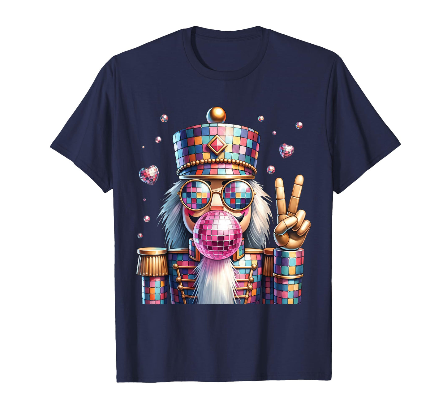 Pink Disco Nutcracker Bubblegum Christmas for Men Women Kid T-Shirt