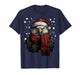 Christmas Eagle with Santa Hat Coffee Lover Funny Winter T-Shirt