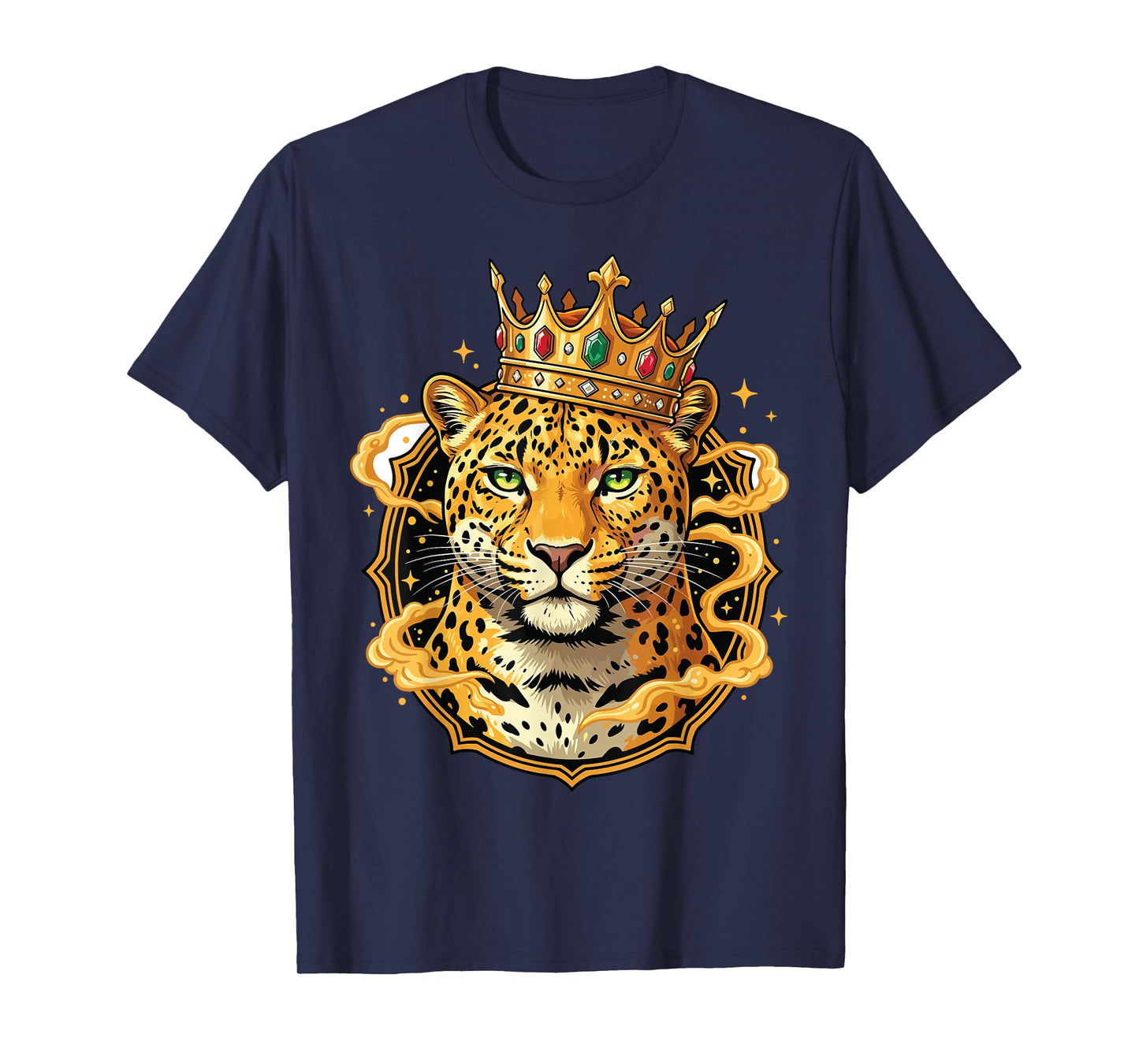 King Leopard Shirt Crown Animal Lovers T-Shirt