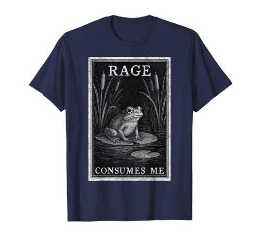 Rage Consumes Me Frog Vintage – Retro Funny Meme T-Shirt