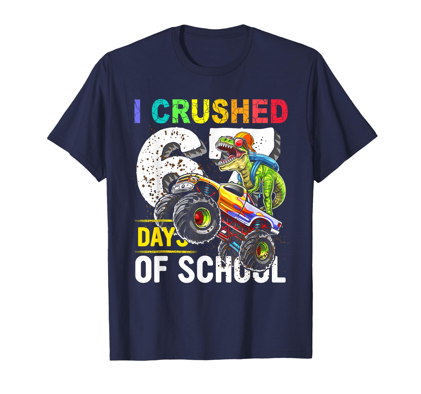 I Crushed 67 Days of School Funny Six Seven Meme Boys Kids T-Shirt