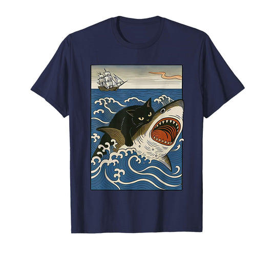 cat Hunting Shark T-Shirt