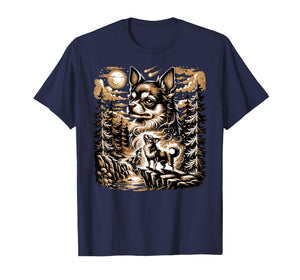 Chihuahua Howling to The Moon Vintage T-Shirt
