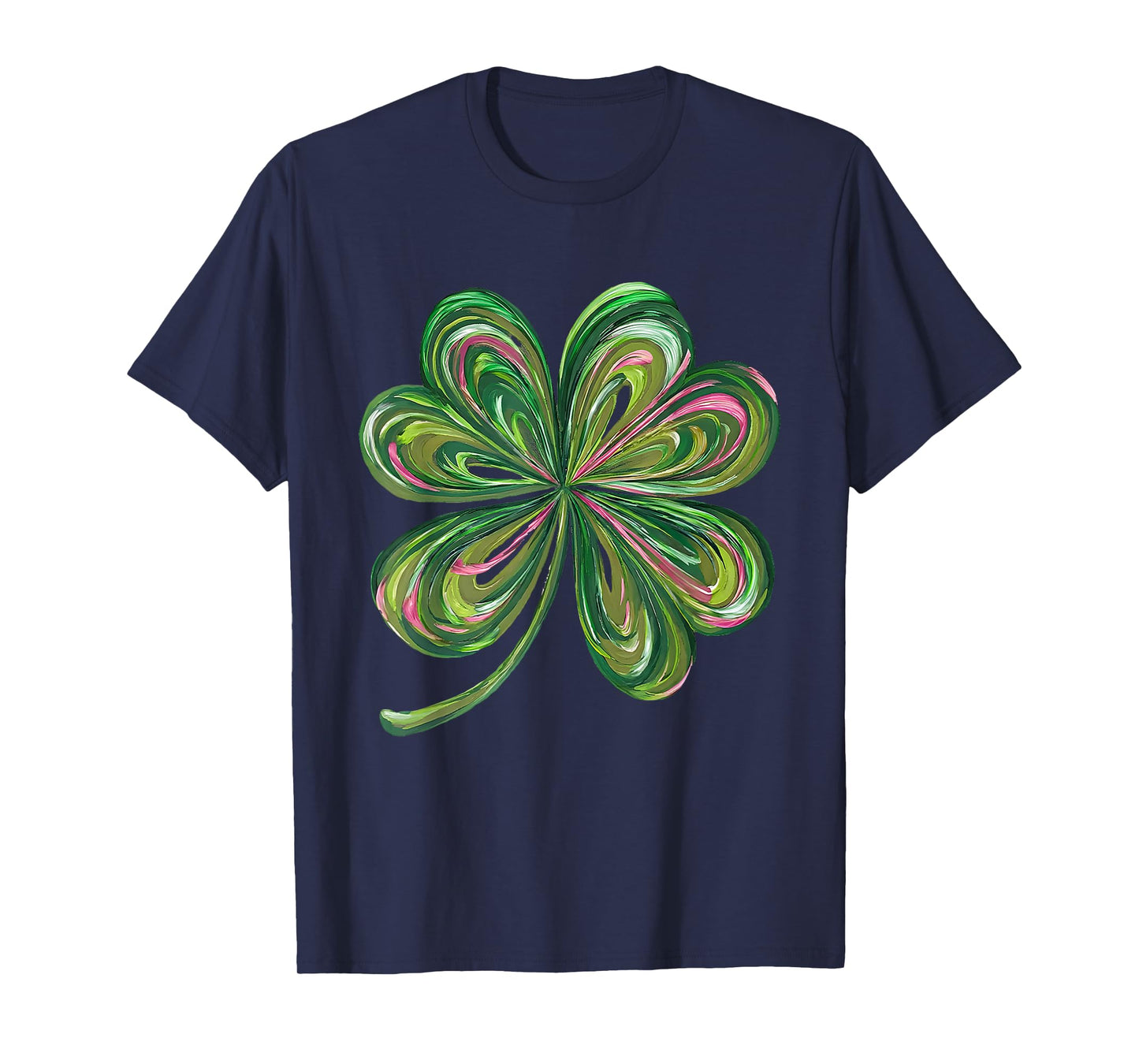 Retro Four Leaf Clover Cute Shamrock Funny St.Patricks Day T-Shirt