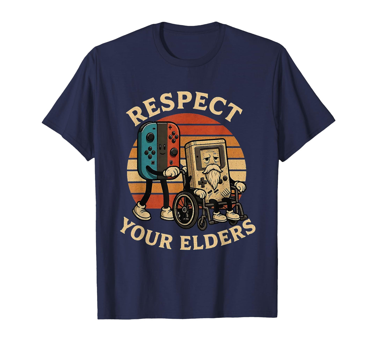 Respect Your Elders Funny Retro Gaming Tech Quote T-Shirt