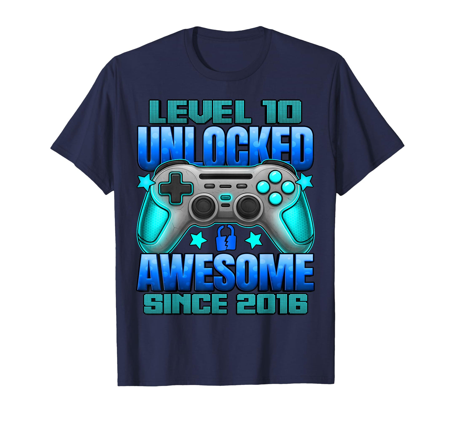 Level 10 Unlocked 10 Year Old Gifts Boys 10th Birthday Boy T-Shirt
