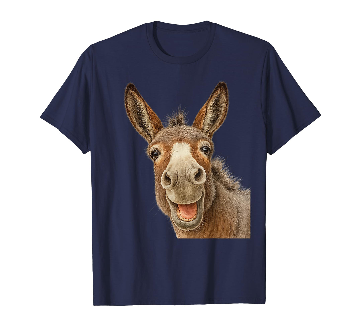 Funny Donkey Face Donkey Head Smile Eagerly Donkey Lover T-Shirt