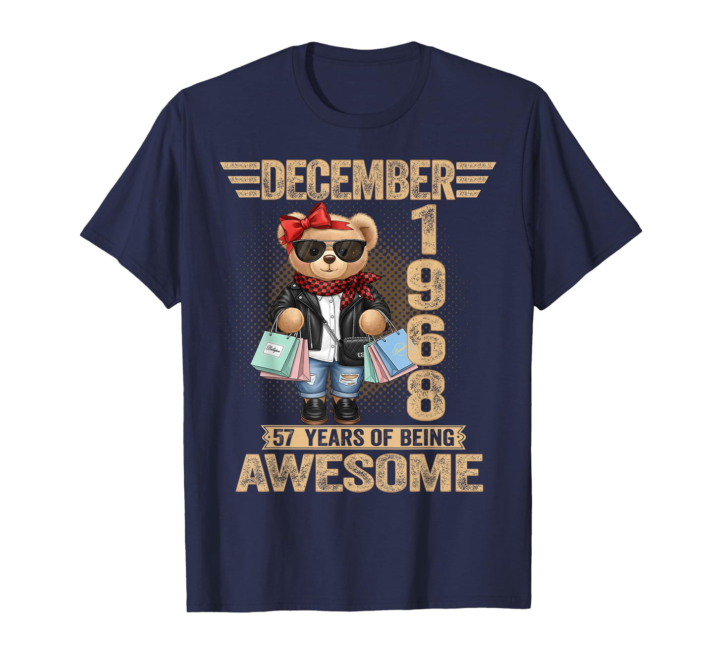 57 Year Old December 1968 Teddy Bear 57th Birthday Women T-Shirt