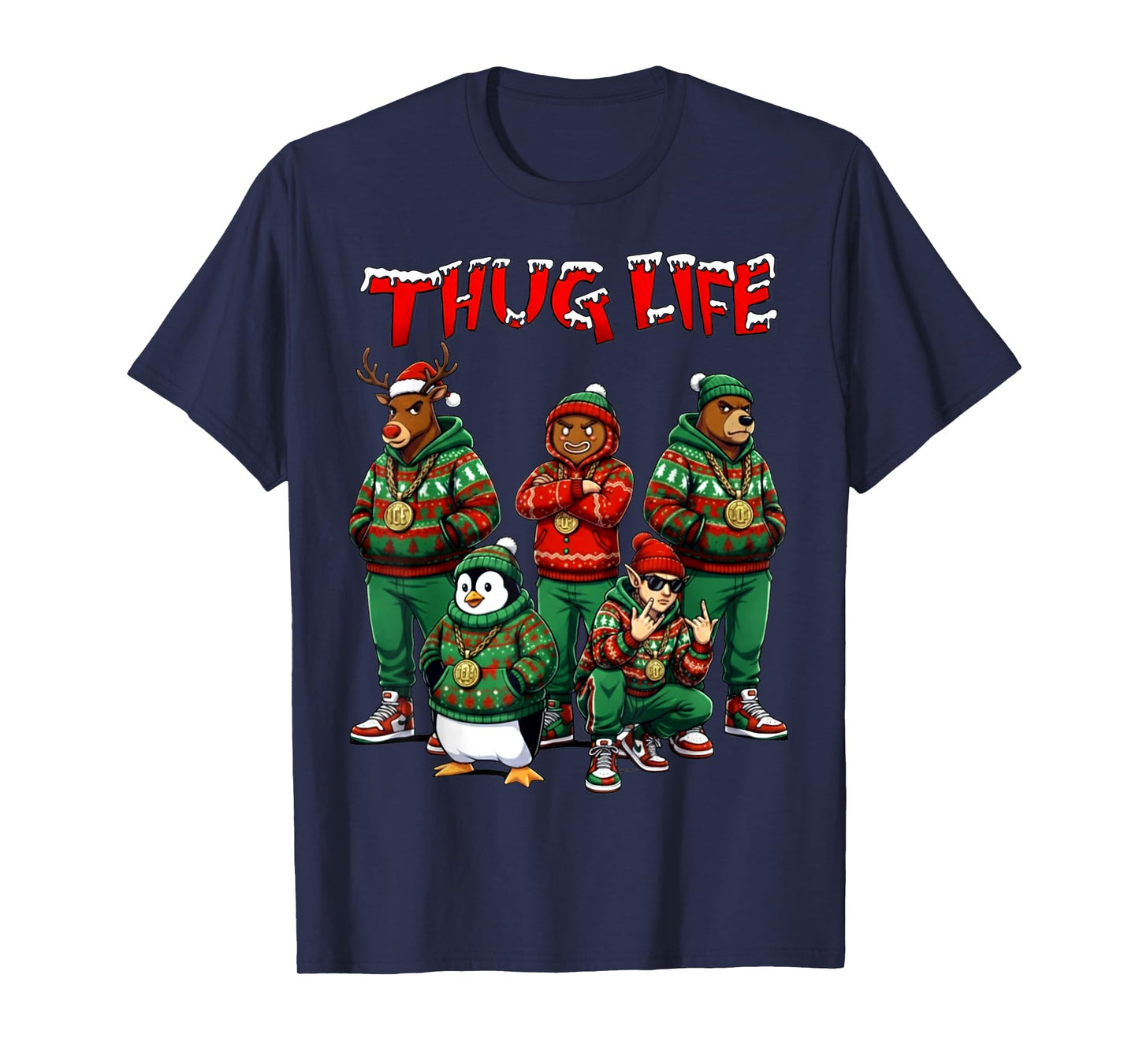Hip Hop Holiday Crew - Ugly Christmas Sweater Rap Xmas Gift T-Shirt