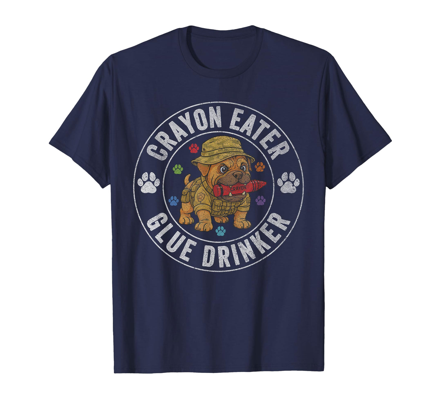 Crayon Eater Foot Grunt Soldier Military Funny Veterans Day T-Shirt