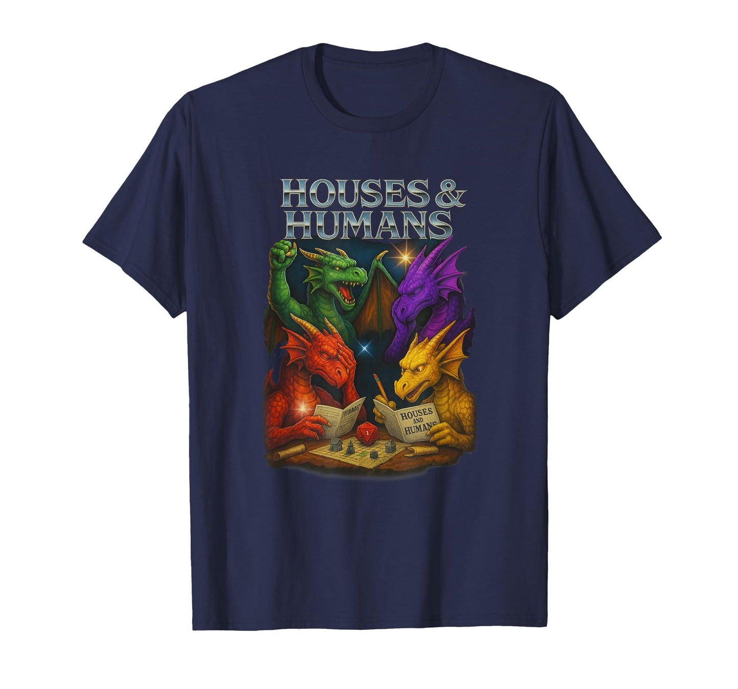 Houses and Humans Funny Novelty RPG Gamers Men Women Kids T-Shirt