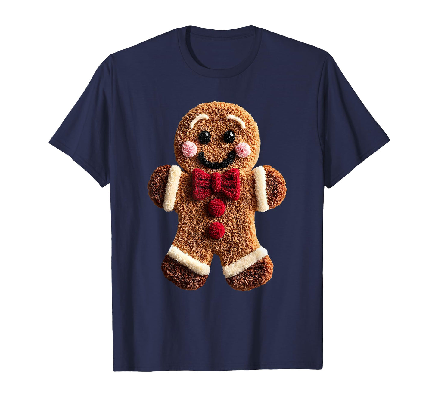 Funny Gingerbread Man Crochet Xmas Pajamas Holiday Christmas T-Shirt