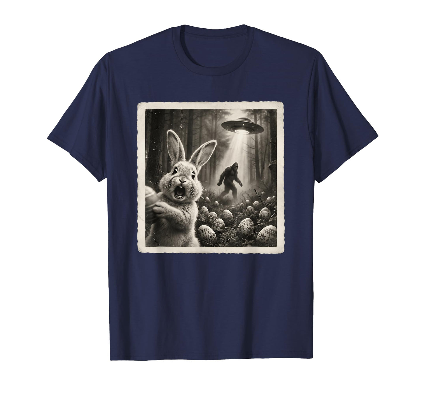 Funny Easter Bunny & Easter, Selfie Bigfoot & UFO, Easter T-Shirt