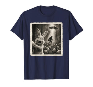 Funny Easter Bunny & Easter, Selfie Bigfoot & UFO, Easter T-Shirt