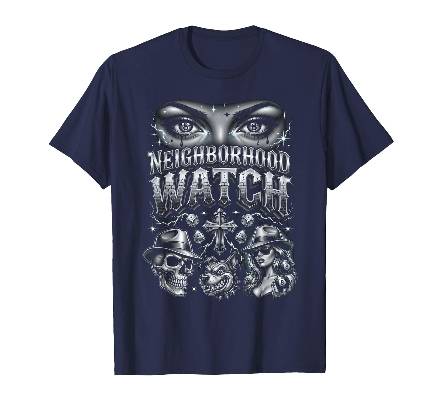 Style Lowrider Tattoo Art Skull T-Shirt
