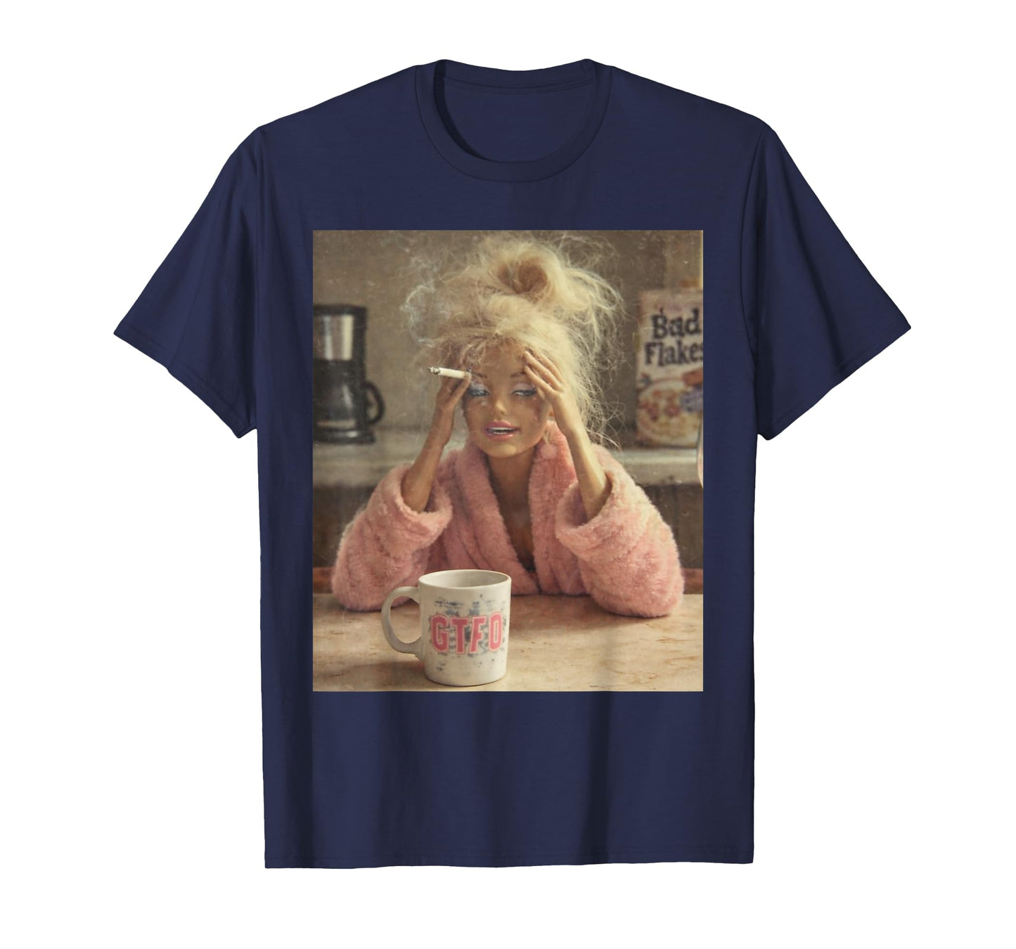 Funny Distressed Doll Face Meme Sarcastic Doll Viral Meme T-Shirt