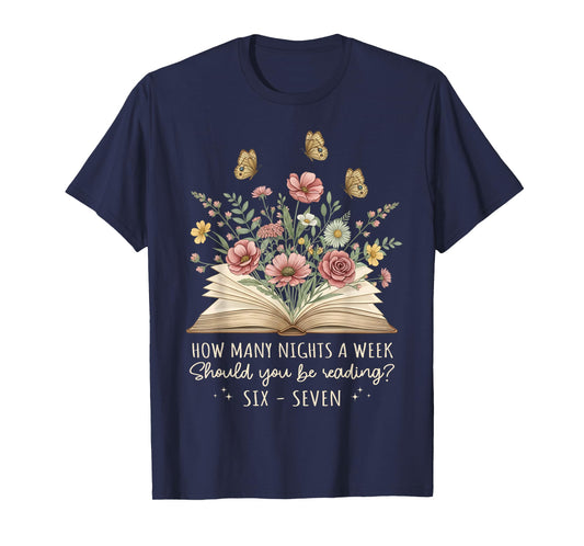 Funny Reading 67 Teacher Six Seven Reading 6 7 Book Lover T-Shirt