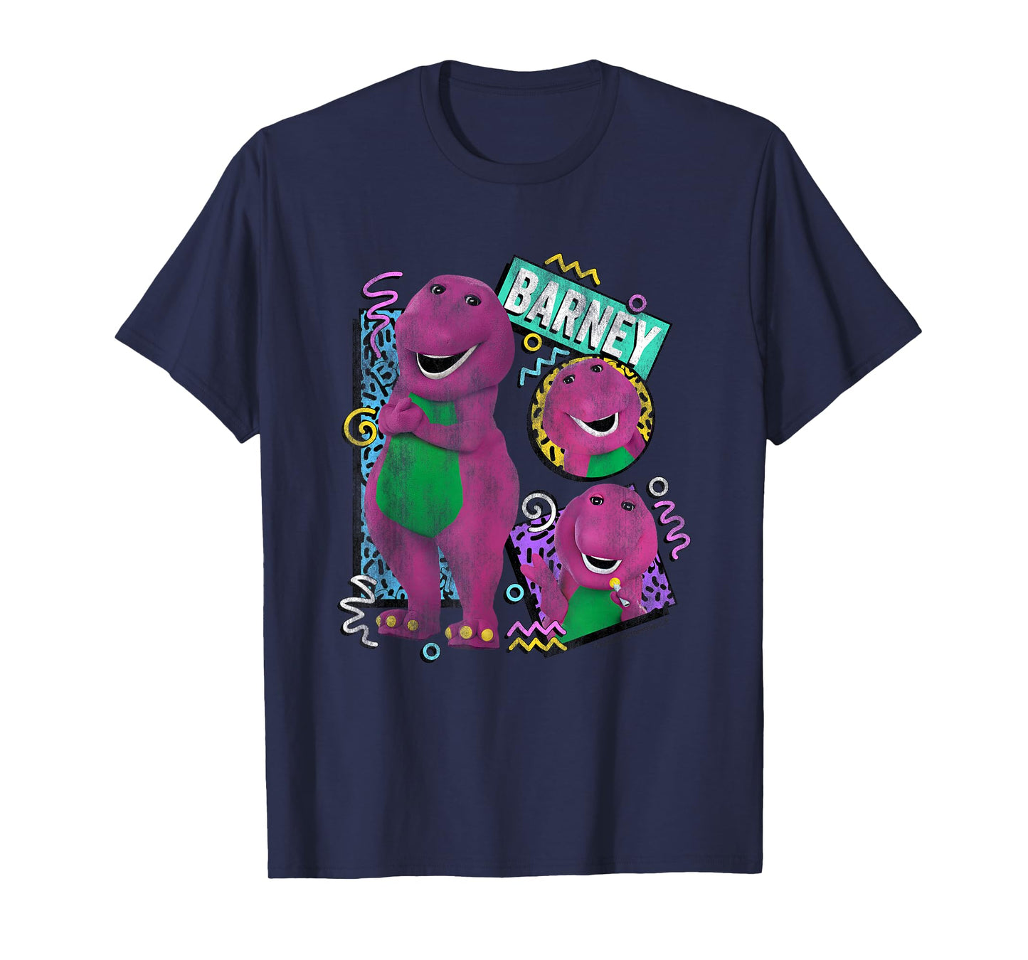 Barney 90s Style Colorful Pattern Retro T-Shirt