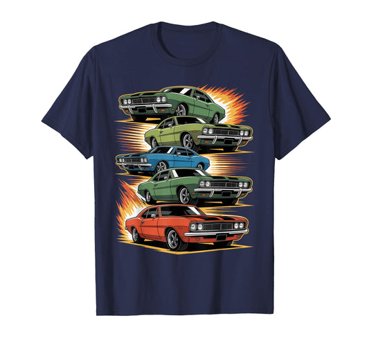 Car Madness Muscle Cars Hotrods and Classic Cars Vintage T-Shirt