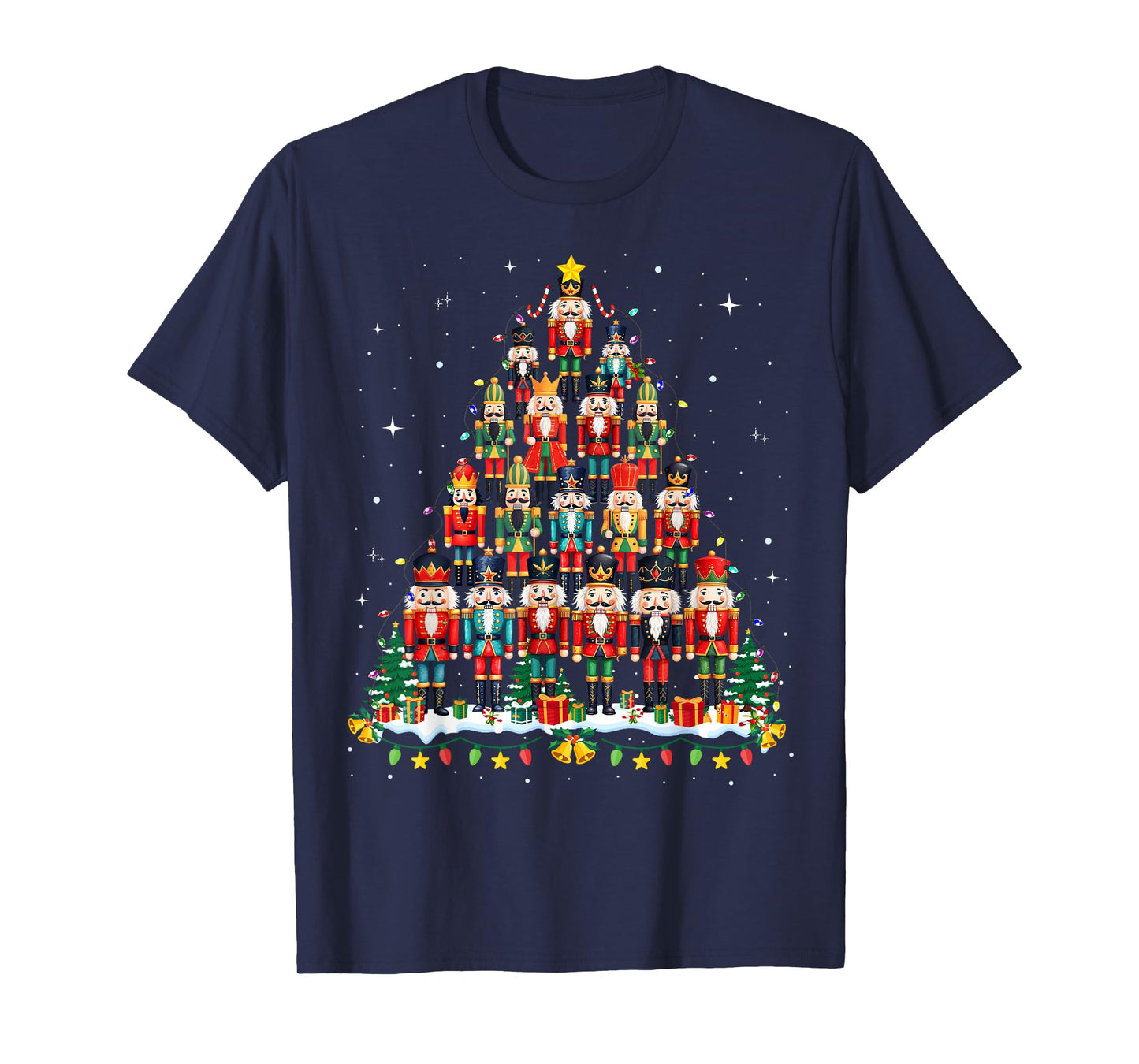 Nutcracker Christmas Tree Funny Xmas Men Women Kids T-Shirt