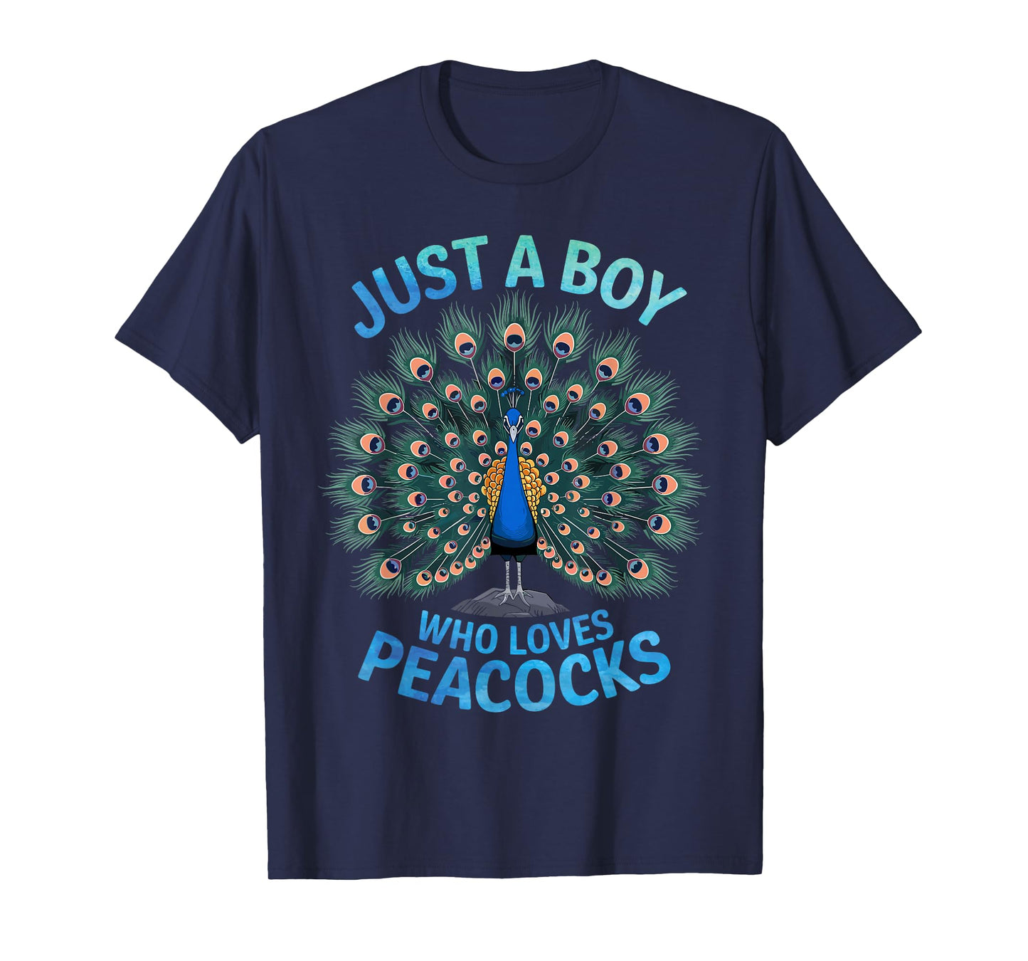 Cool Peacock Design for Boys Kids Men Bird Peacock Lovers T-Shirt