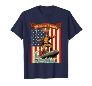 America 250th Funny George Washington Riding Submarine T-Shirt