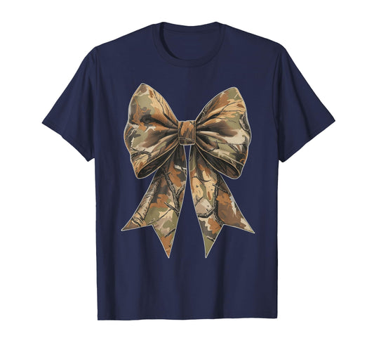 Classic Camouflage Camo Bow Girls Coquette Hunting Women T-Shirt