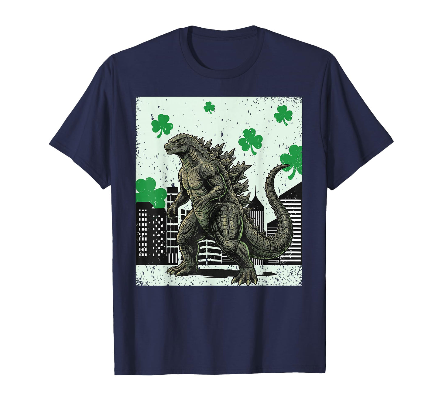 St Patricks Day Japanese Monster Shamrock Irish Boys Men T-Shirt
