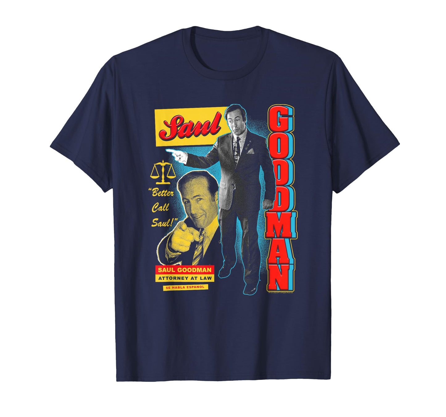 Breaking Bad Saul Goodman Colorful Ad Collage TV Show T-Shirt