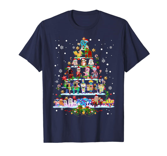 Christmas Tree All Brainrots Gaming Meme for Boys Kids Teens T-Shirt