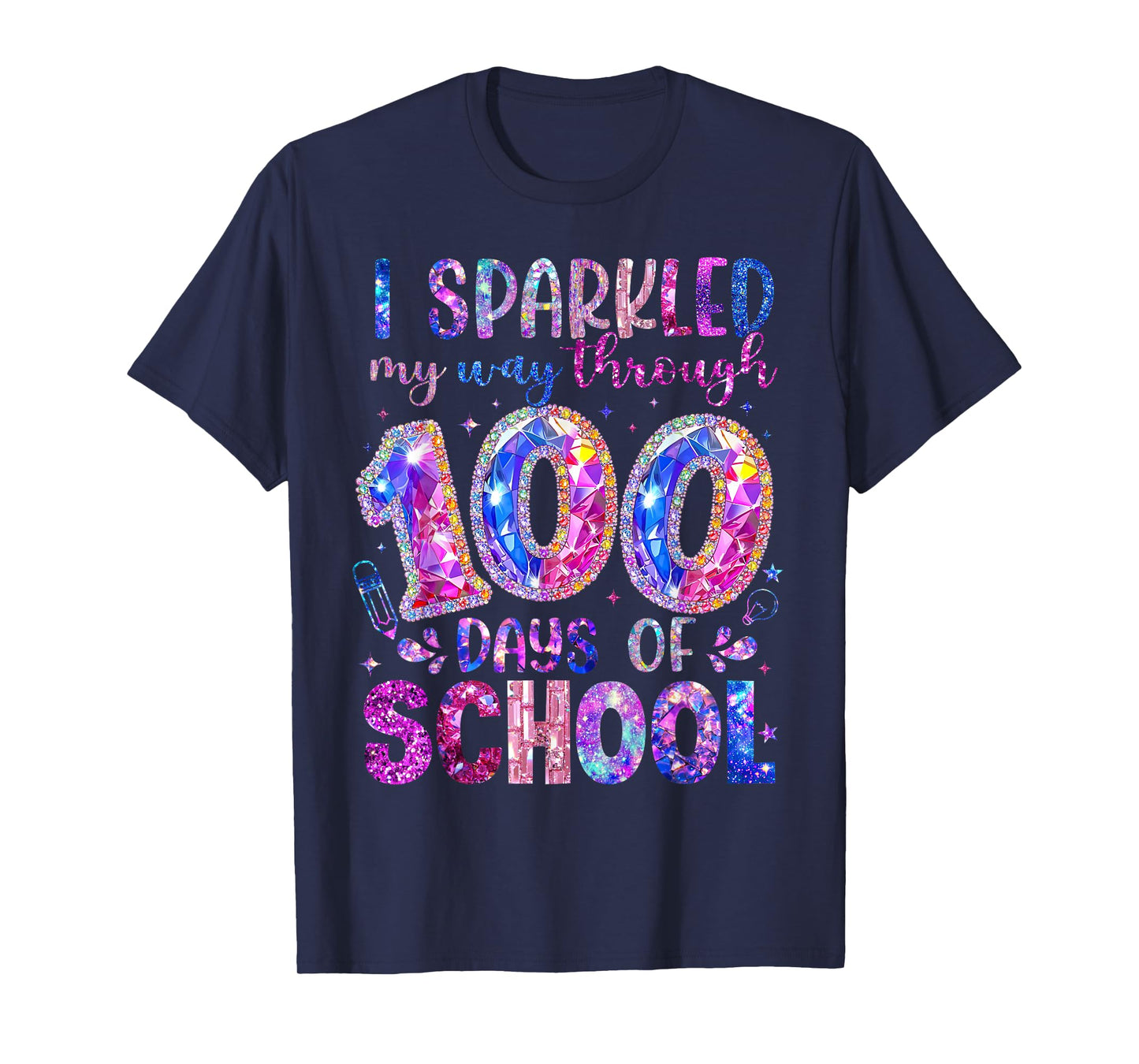 I Sparkler My Way Through 100 Days of School Student Teacher T-Shirt