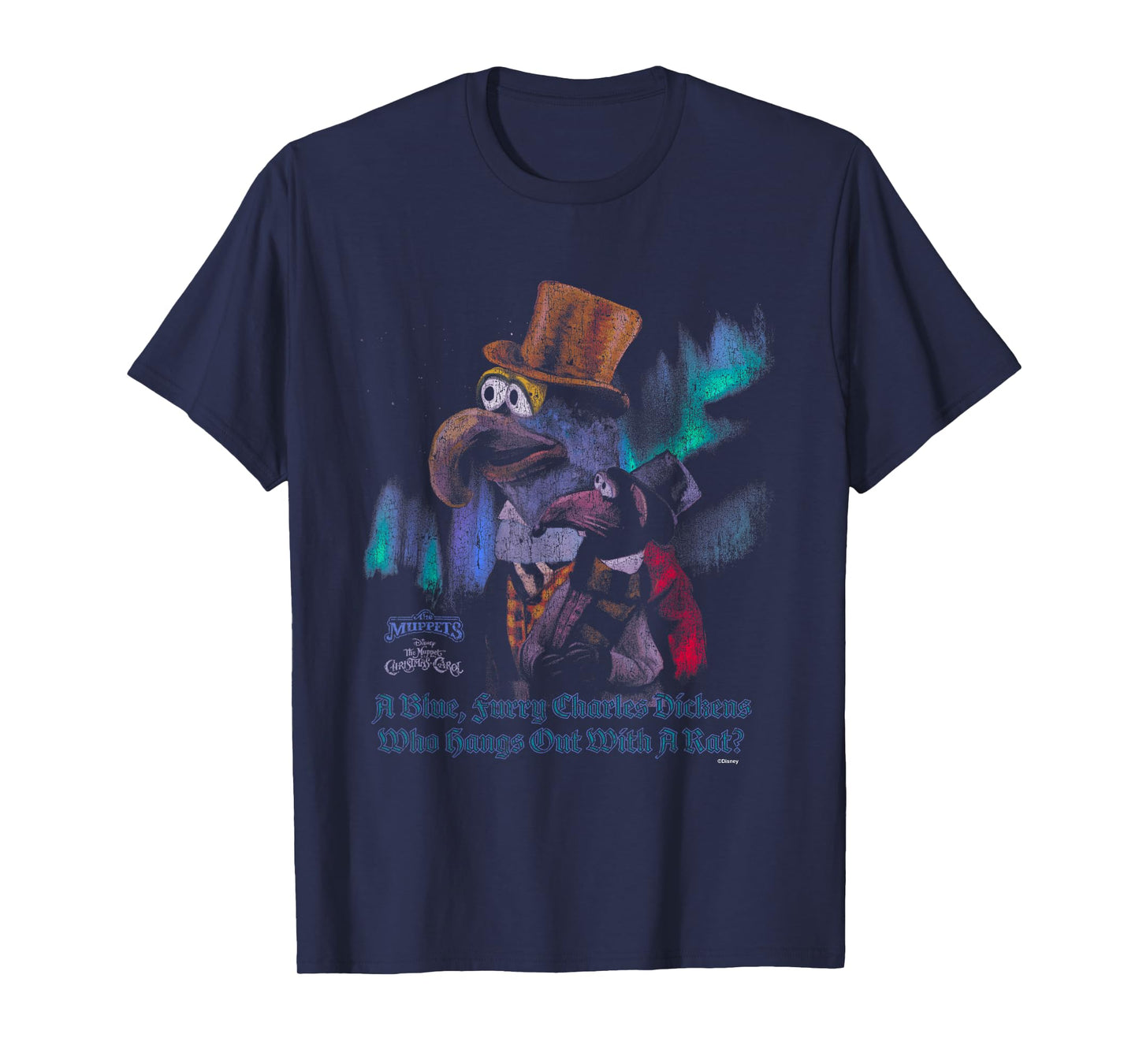 Disney The Muppet Christmas Carol Rizzo Gonzo Starry Light T-Shirt