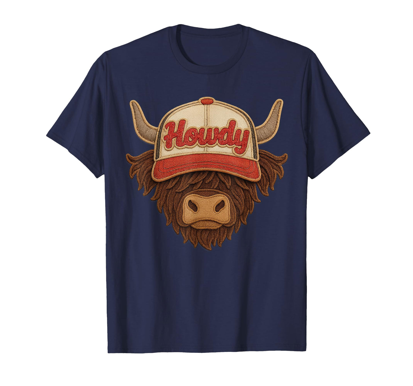 Howdy Western Cute Highland Cow Rodeo Men Women Kids T-Shirt