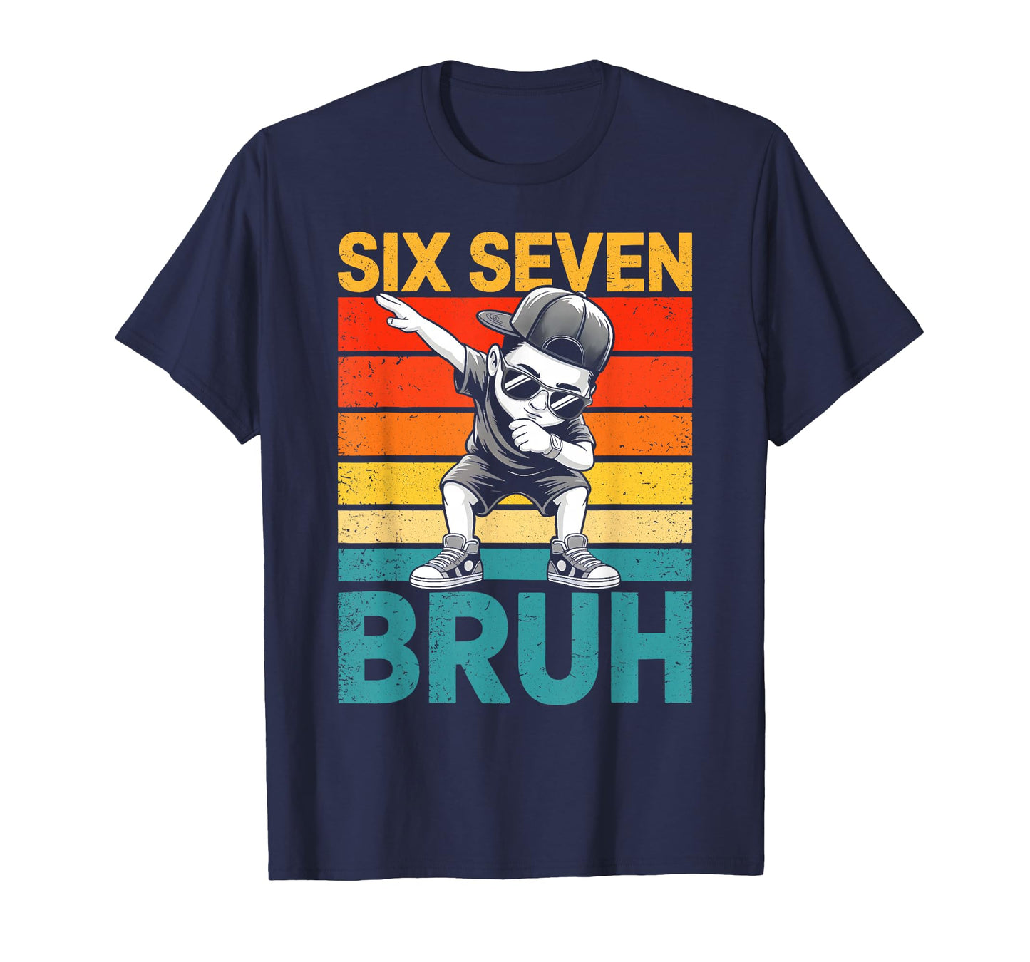 67 Meme Gen Alpha Slang 6 7 Six Seven Bruh Dabbing Boys Kids T-Shirt
