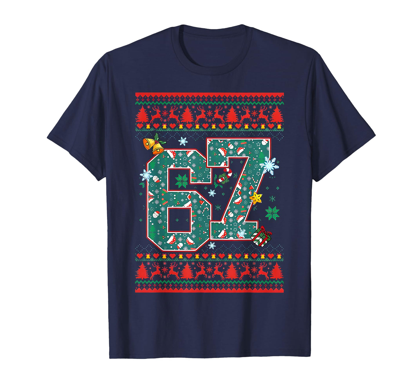 Retro 67 Six Seven Christmas Shirt Meme T-Shirt