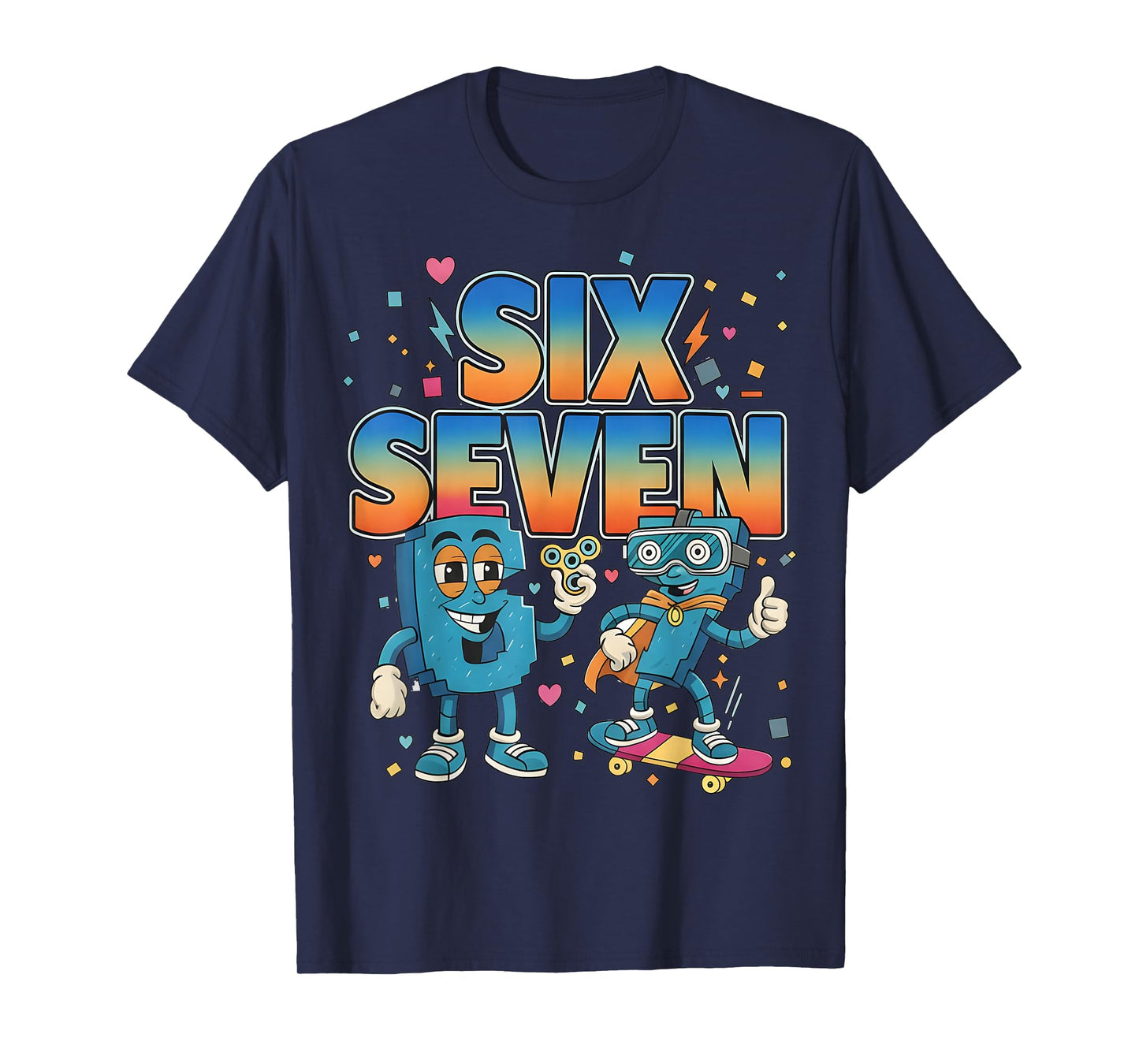 67 Six Seven 6-7 - Funny Italian Brainrot Kids Skateboard T-Shirt
