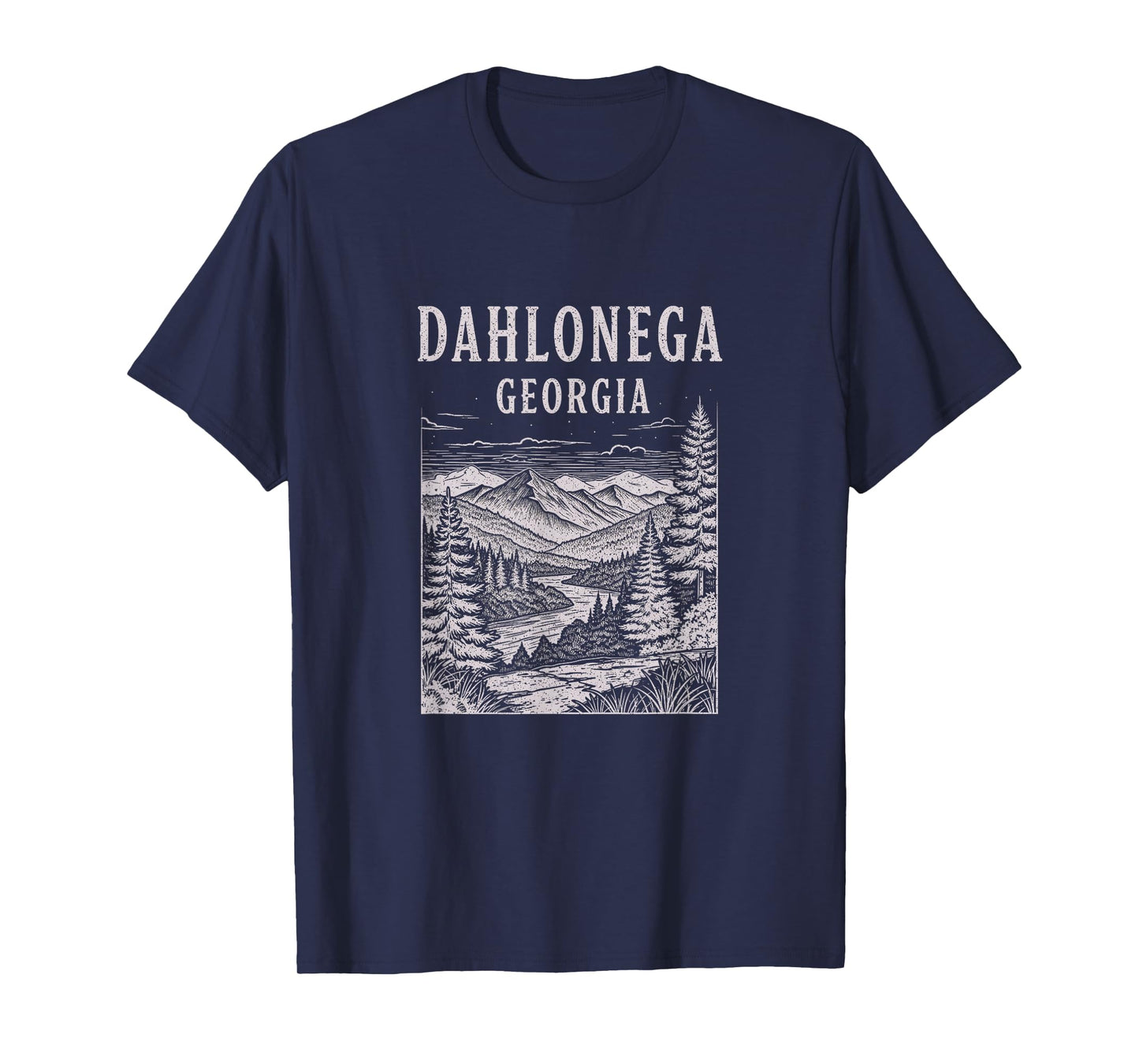 Vintage Dahlonega Georgia Drawing Art Design T-Shirt