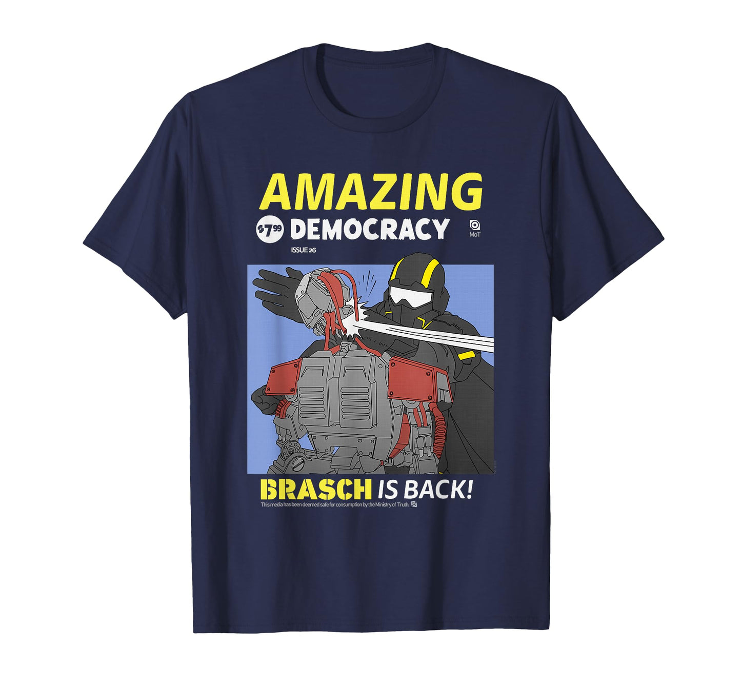 Helldivers 2 Amazing Democracy Comic Book Style Video Game T-Shirt