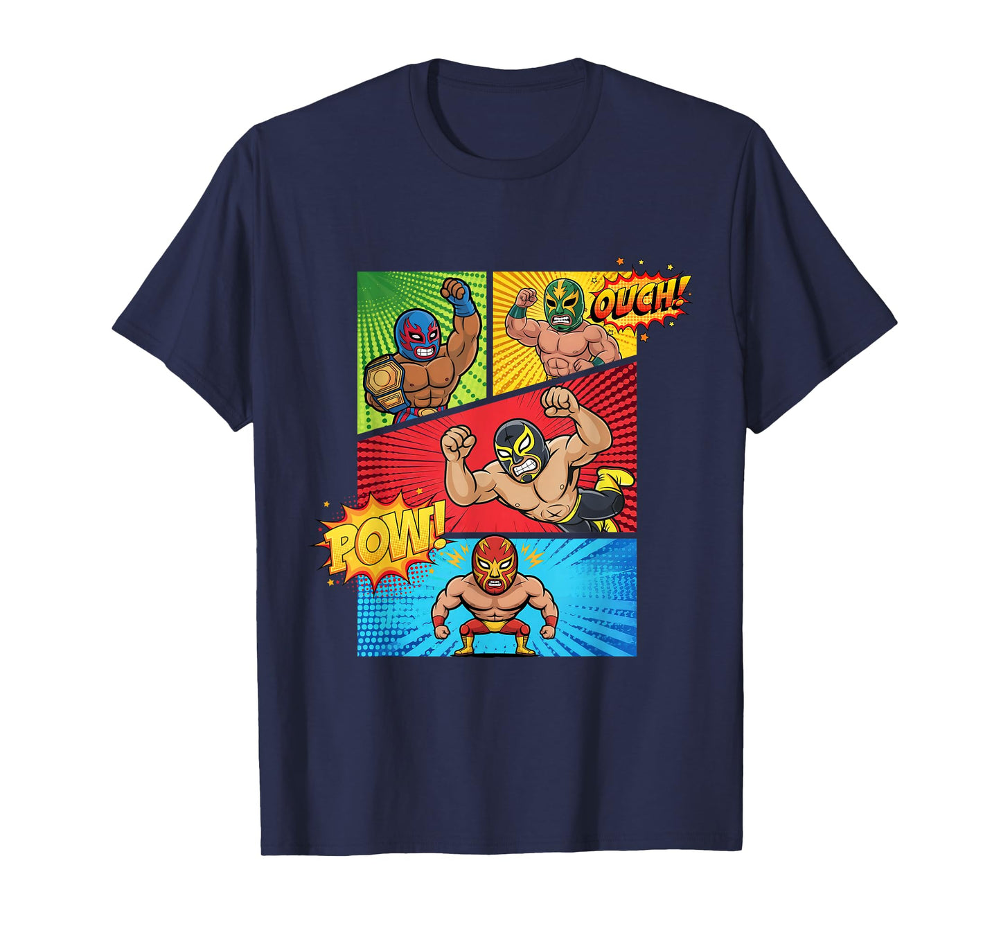 Lucha Libre Comic Book Mexican Wrestling Cartoon Wrestler T-Shirt