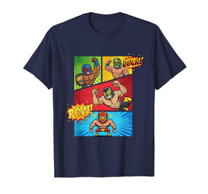 Lucha Libre Comic Book Mexican Wrestling Cartoon Wrestler T-Shirt