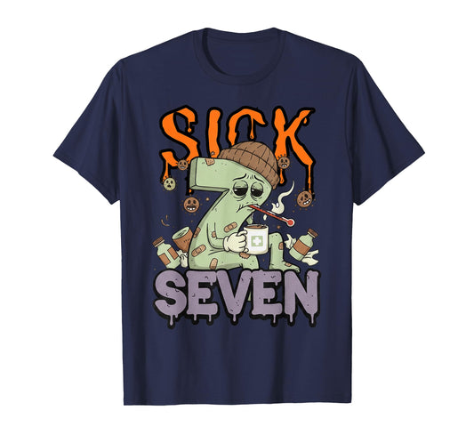Sick Seven Meme Tee 67 Six Seven Funny Wordplay Halloween T-Shirt