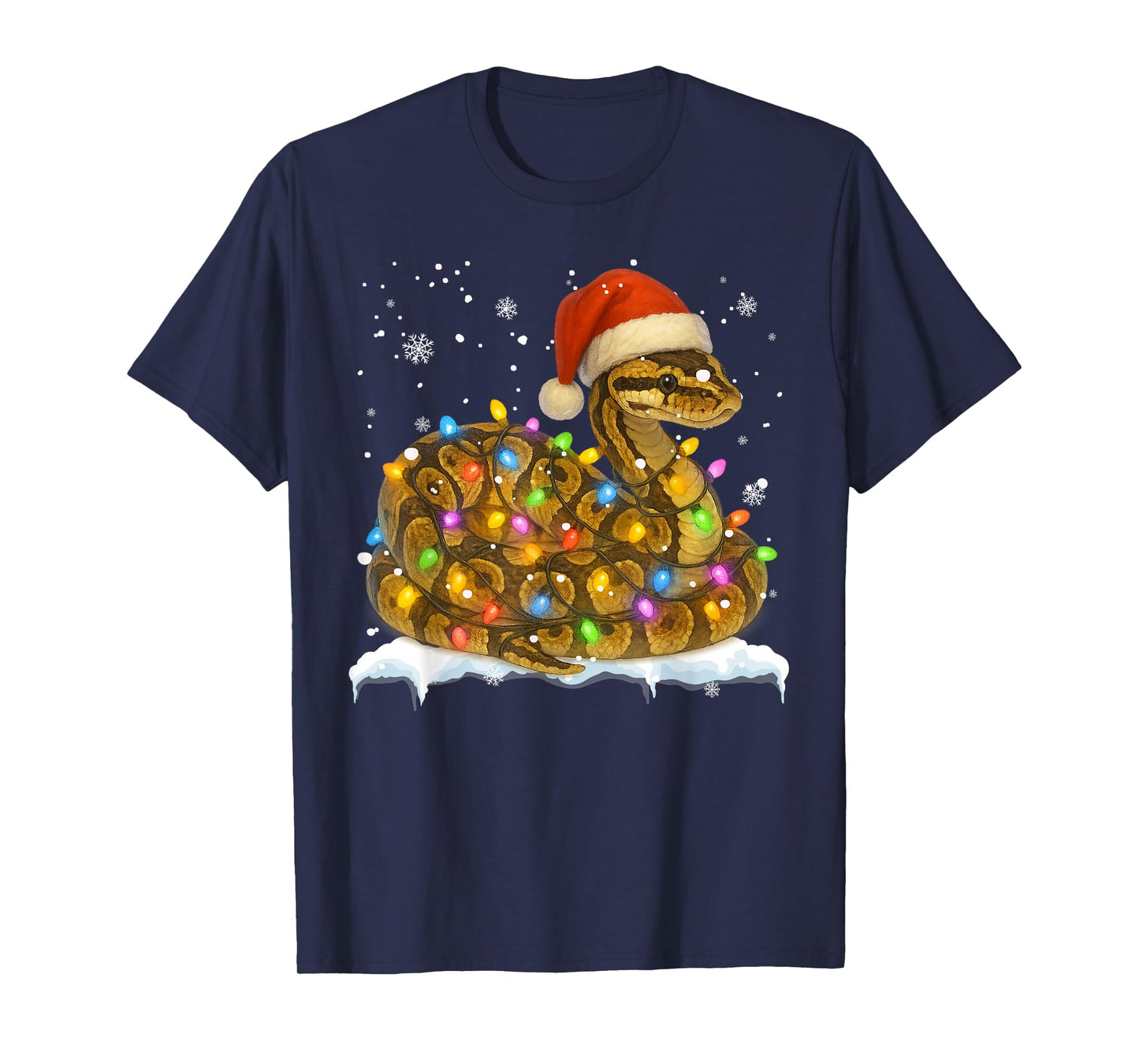 Cute Corn Snake Christmas Light Funny Corn Snake Lover Xmas T-Shirt