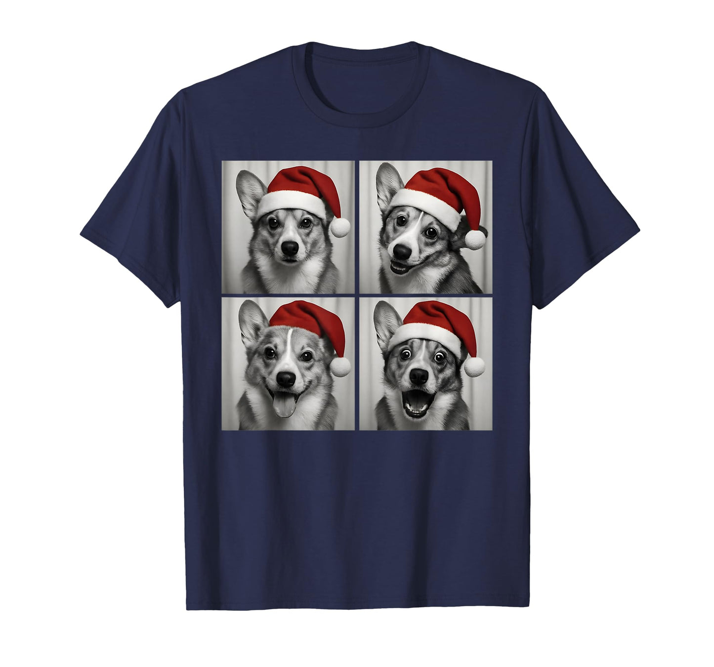 Funny Christmas Corgi Santa Dog Lover Photo Booth T-Shirt