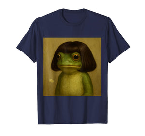 Cute Frog Art Weird Aesthetic Bob Hair Illustration T-Shirt