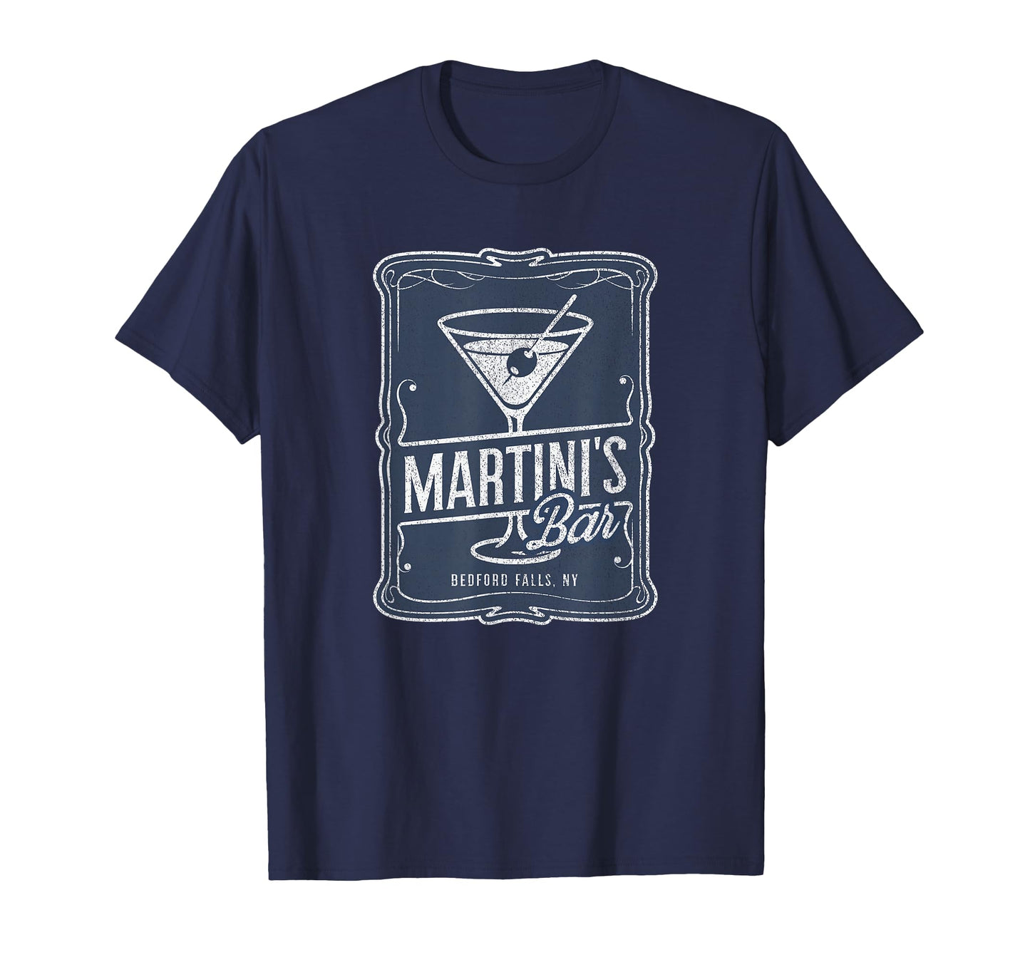 Martini’s Bar Retro Design, Vintage Bedford Falls Cocktail T-Shirt