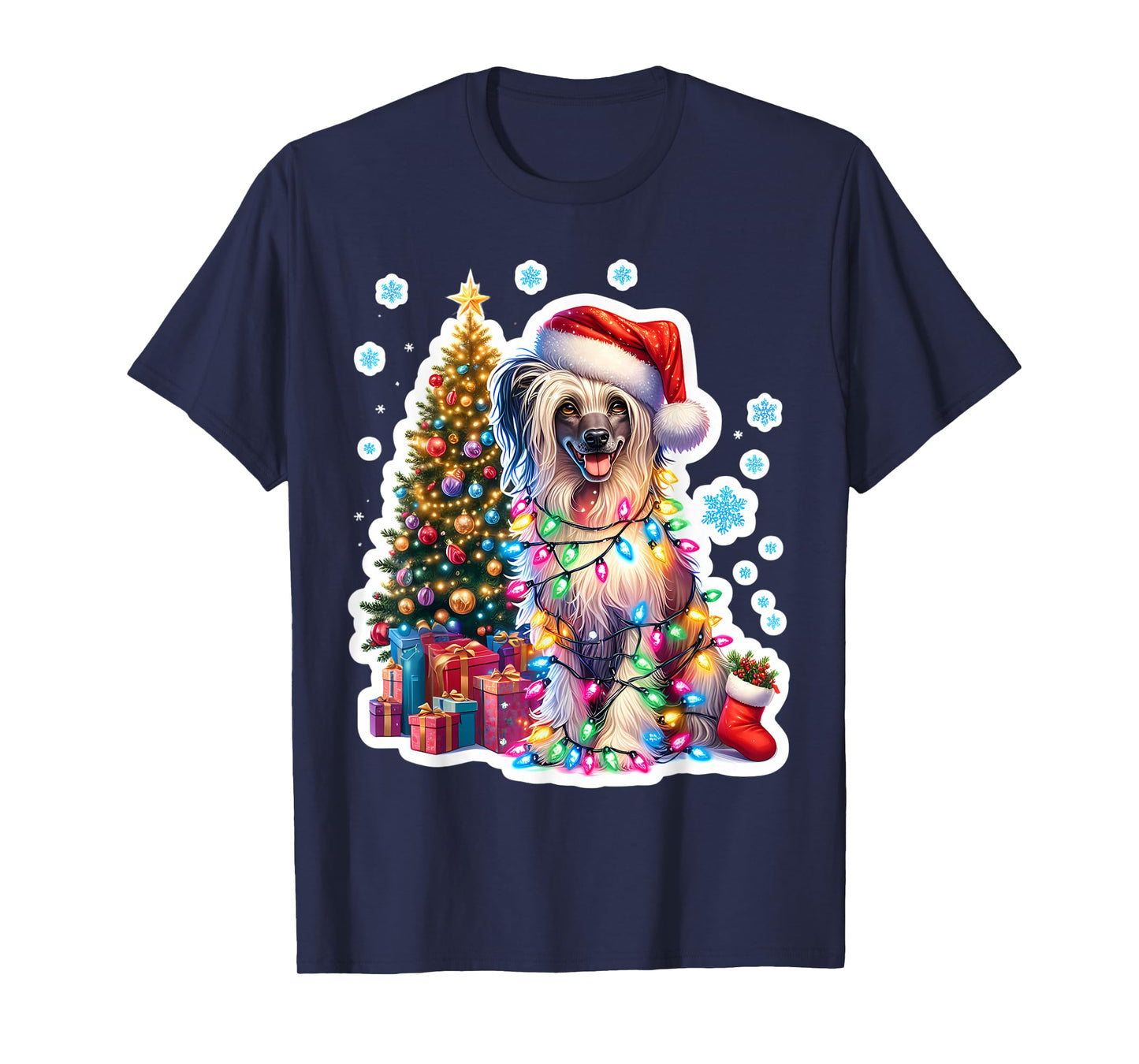 Chinese Crested Merry Christmas Mom Dad Parent Owner Holiday T-Shirt