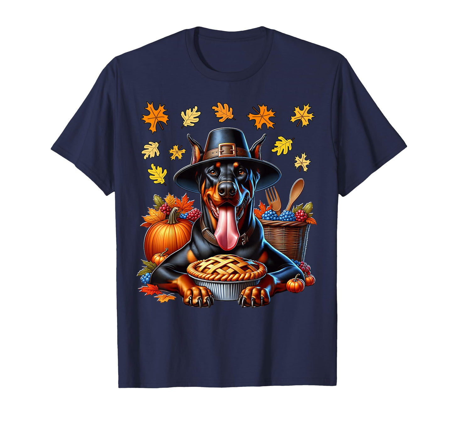 Doberman Thanksgiving Dobie T-Shirt