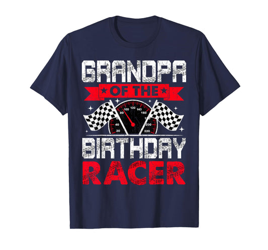 Grandpa of The Birthday Racer Bday Racing Car Family T-Shirt