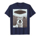 Happy Husky Selfie with Alien UFO Funny Dog Gift T-Shirt