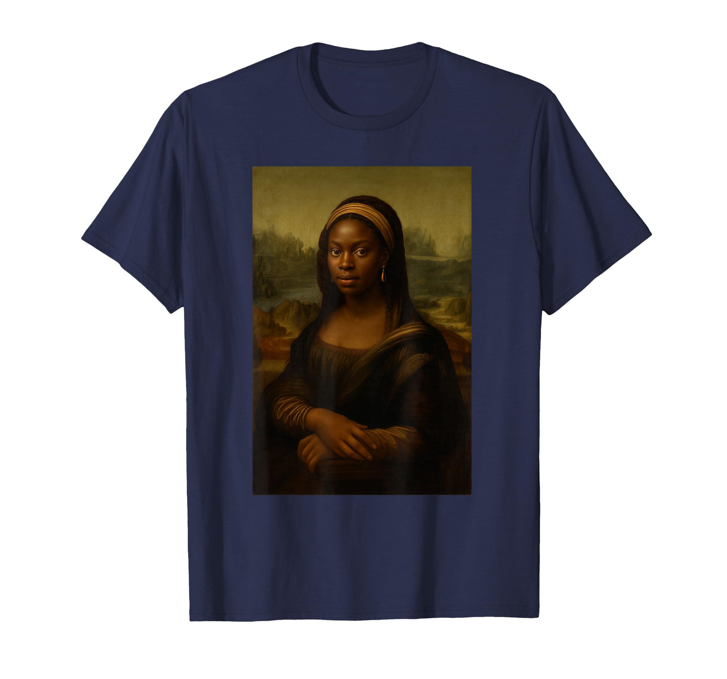 Black Mona Lisa Afro African American Melanin Black History T-Shirt